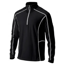 Men's Golf Polo Shirt Black Long Sleeve Top Golf Attire Clothes Outfits Wear Apparel