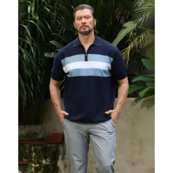 Men's Golf Polo Shirt Black Navy Blue Short Sleeve Top Golf Attire Clothes Outfits Wear Apparel