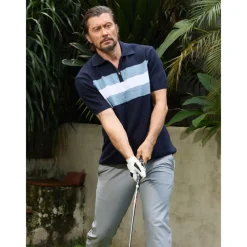 Men's Golf Polo Shirt Black Navy Blue Short Sleeve Top Golf Attire Clothes Outfits Wear Apparel