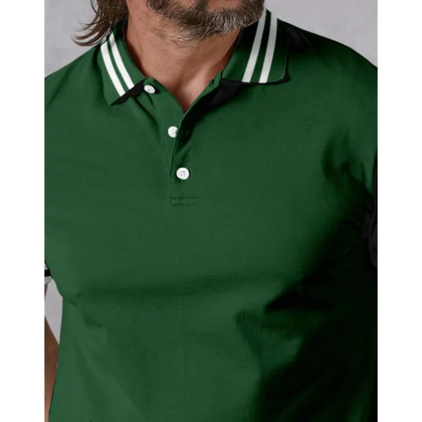 Men's Golf Polo Shirt Dark Green Short Sleeve Top Golf Attire Clothes Outfits Wear Apparel