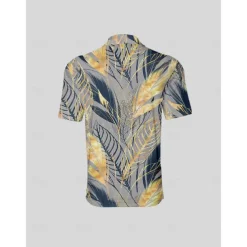 Men's Golf Polo Shirt Dark Blue Short Sleeve Top Golf Attire Clothes Outfits Wear Apparel