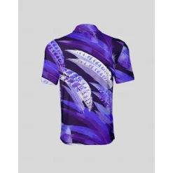 Men's Golf Polo Shirt Purple Short Sleeve Top Golf Attire Clothes Outfits Wear Apparel