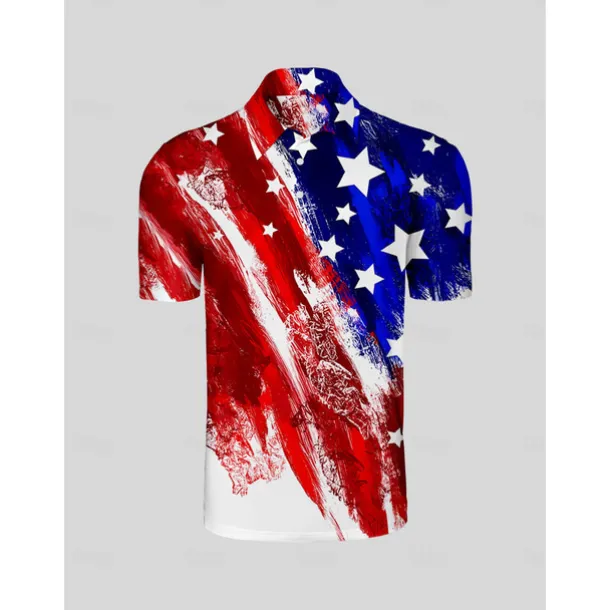 Men's Golf Polo Shirt Red Short Sleeve Top Golf Attire Clothes Outfits Wear Apparel