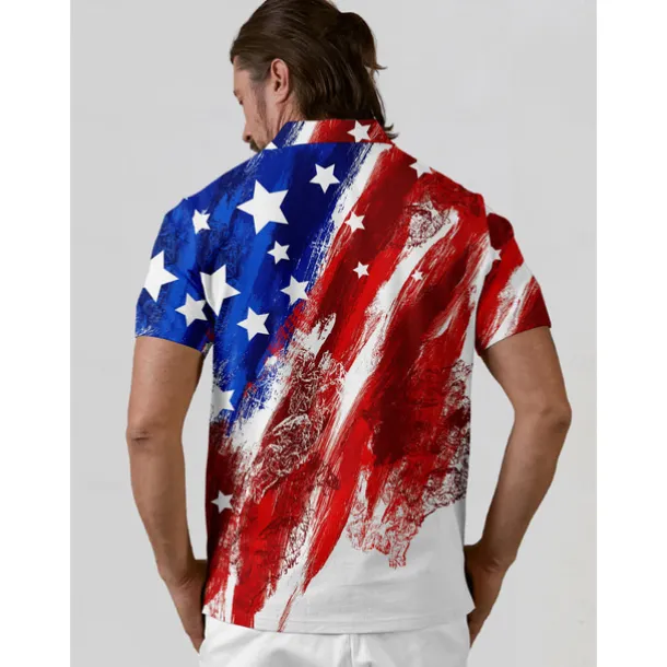 Men's Golf Polo Shirt Red Short Sleeve Top Golf Attire Clothes Outfits Wear Apparel