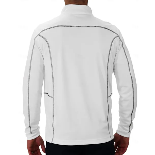 Men's Golf Polo Shirt White Long Sleeve Top Golf Attire Clothes Outfits Wear Apparel
