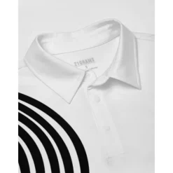 Men's Golf Polo Shirt White Short Sleeve Top Golf Attire Clothes Outfits Wear Apparel