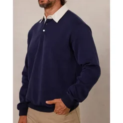 Men's Golf Pullover Sweatshirt Black Navy Blue Dark Grey Long Sleeve Top Golf Attire Clothes Outfits Wear Apparel