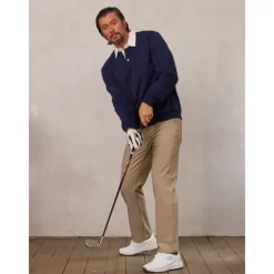 Men's Golf Pullover Sweatshirt Black Navy Blue Dark Grey Long Sleeve Top Golf Attire Clothes Outfits Wear Apparel