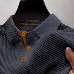 Men's Golf Shirt Golf Polos Shirts Work Casual Lapel Short Sleeve Basic Modern Plain Buttons Jacquard Summer Regular Fit Black White Navy Blue Blue sky blue Dark Gray Golf Shirt