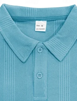 Men's Golf Shirt Golf Polos Shirts Work Casual Lapel Short Sleeve Basic Modern Plain Patchwork Buttons Summer Regular Fit claret Black White Light Grey Khaki Light Blue Golf Shirt