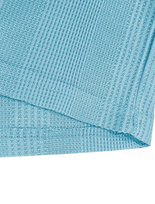 Men's Golf Shirt Golf Polos Shirts Work Casual Lapel Short Sleeve Basic Modern Plain Patchwork Buttons Summer Regular Fit claret Black White Light Grey Khaki Light Blue Golf Shirt