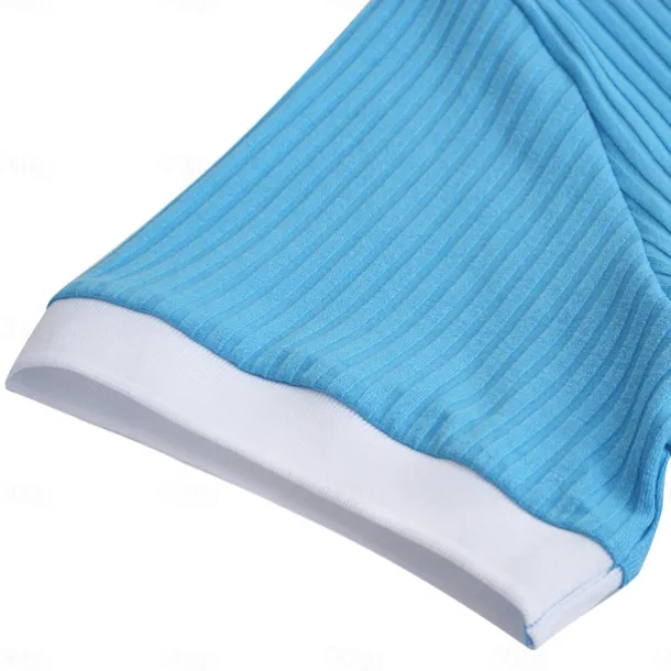 Men's Golf Shirt Knit Polo Work Casual Ribbed Polo Collar Classic Short Sleeve Basic Modern Color Block Ribbed Spring & Summer Regular Fit White Yellow Blue Green Gray Golf Shirt