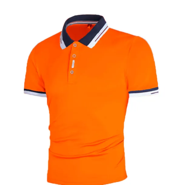 Men's Golf Shirt Polo Outdoor Daily Polo Collar Ribbed Polo Collar Short Sleeve Casual Solid Color Button Front Summer Spring & Fall Regular Fit Black White Red Navy Blue Blue Orange Golf Shirt