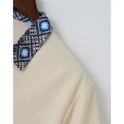 Men's Golf Shirt Waffle Knit Polo Shirt Business Active Classic Short Sleeve Fashion Modern Solid Color Buttons Summer Spring Regular Fit Black White Royal Blue Beige Gray Golf Shirt