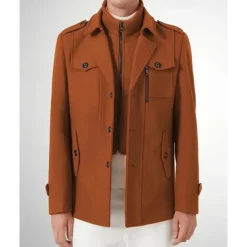 Men's Gothic Winter Jacket Peacoat Vacation Daily Fall & Winter Polyester Thermal Warm Wearable Outerwear Clothing Apparel Fashion Classic Plain Pocket Lapel Single Breasted