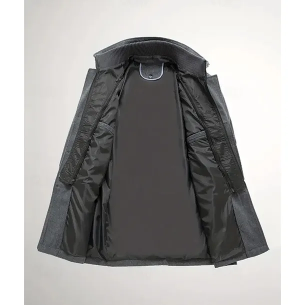 Men's Gothic Winter Jacket Peacoat Vacation Daily Fall & Winter Polyester Thermal Warm Wearable Outerwear Clothing Apparel Fashion Classic Plain Pocket Lapel Single Breasted