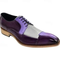 Men's Gradient Faux Leather Oxford Shoes – Hand-Painted Design, Lace-Up Formal Dress Shoes, Perfect for Special Occasions