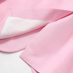 Men's Graduation Blazer Business Cocktail Party Wedding Party Fashion Casual Spring & Fall Polyester Linen Plain Pocket Buttons Comfortable Single Breasted One-button Blazer Light Pink Yellow Pink