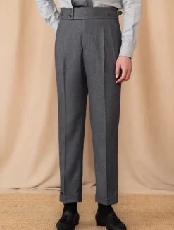 Men's Graduation Dress Pants Trousers Chinos Buttons Pocket Plain Comfort Formal Party Work Fashion Classic Style Black Brown Micro-elastic