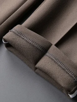 Men's Graduation Dress Pants Trousers Chinos Buttons Pocket Solid Color Comfort Formal Party Work Fashion Classic Style Black Coffee Micro-elastic