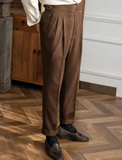 Men's Graduation Dress Pants Trousers Chinos Pocket Solid Color Comfort Formal Party Work Fashion Classic Style Black Khaki Micro-elastic