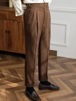 Men's Graduation Dress Pants Trousers Chinos Pocket Solid Color Comfort Formal Party Work Fashion Classic Style Black Khaki Micro-elastic