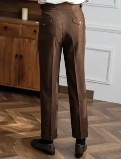 Men's Graduation Dress Pants Trousers Chinos Pocket Solid Color Comfort Formal Party Work Fashion Classic Style Black Khaki Micro-elastic