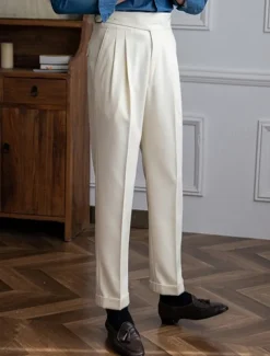 Men's Graduation Dress Pants Trousers Chinos Pocket Solid Color Comfort Formal Party Work Fashion Classic Style Black Khaki Micro-elastic