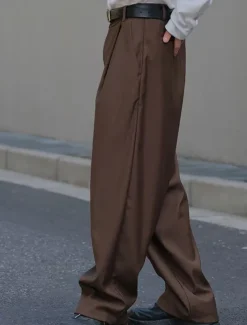 Men's Graduation Dress Pants Trousers Chinos Buttons Pocket Plaid Comfort Formal Party Work Fashion Classic Style Black Brown Micro-elastic