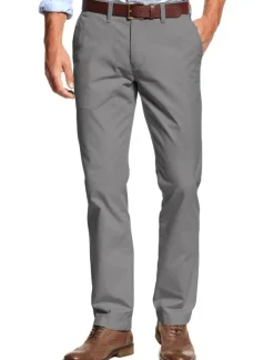 Men's Graduation Trousers Chinos Chino Pants Pocket Plain Comfort Breathable Outdoor Daily Going out Fashion Casual Black Khaki