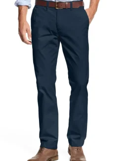 Men's Graduation Trousers Chinos Chino Pants Pocket Plain Comfort Breathable Outdoor Daily Going out Fashion Casual Black Khaki