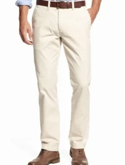 Men's Graduation Trousers Chinos Chino Pants Pocket Plain Comfort Breathable Outdoor Daily Going out Fashion Casual Black Khaki