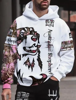 Men's Graphic Animal Dragon Hoodie Hoodies Sweatshirt Streetwear Designer Long Sleeve Hooded Sports & Outdoor Daily Wine Red Pink Print Spring & Fall Designer