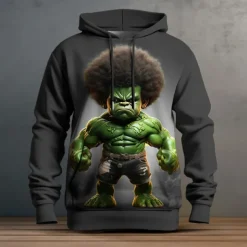 Men's Graphic Cartoon Hoodie Hoodies Sweatshirt Fashion Daily Long Sleeve Hooded Vacation Sports Outdoor Holiday Black Navy Blue Print Front Pocket Spring & Fall Designer