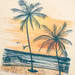 Men's Graphic Coconut Tree T Shirt Tee Top Short Sleeve T shirt Crew Neck Shirt Fashion Outdoor Casual Street Casual Daily Beige Spring & Summer Clothing Apparel S M L XL XXL