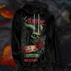 Men's Graphic Dark Hoodie Hoodies Sweatshirt Vacation Daily Long Sleeve Hooded Vacation Sports Outdoor Going out Black Printing Spring & Fall Designer