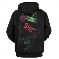 Men's Graphic Dark Hoodie Hoodies Sweatshirt Vacation Daily Long Sleeve Hooded Vacation Sports Outdoor Going out Black Printing Spring & Fall Designer