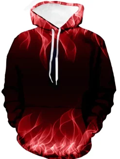 Men's Graphic Flame Hoodie Hoodies Sweatshirt Vacation Designer Long Sleeve Causal Black Yellow Designer