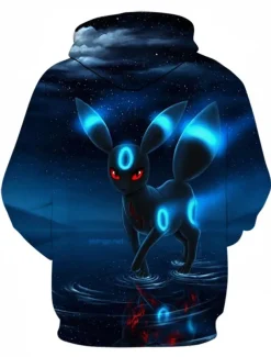 Men's Graphic Fox Hoodie Hoodies Sweatshirt Streetwear Casual Long Sleeve Hooded Casual Daily Royal Blue Blue Print Spring & Fall Designer