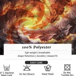 Men's Graphic Halloween Costumes Button Up Shirt Long Sleeve Casual Party Evening Wear Daily Fall Winter Spring & Summer Shirt Collar Button Up 3D Print Yellow