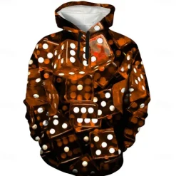 Men's Graphic Hoodie Hoodies Sweatshirt Cool Long Sleeve Hooded Green / Red Dark Purple / Light Purple Fall Winter Designer