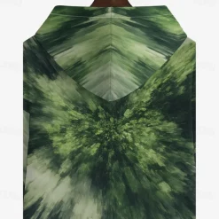 Men's Graphic Hoodie Hoodies Sweatshirt Vacation Daily Long Sleeve Hooded Vacation Sports Outdoor Going out Green Printing Winter Spring & Fall Designer