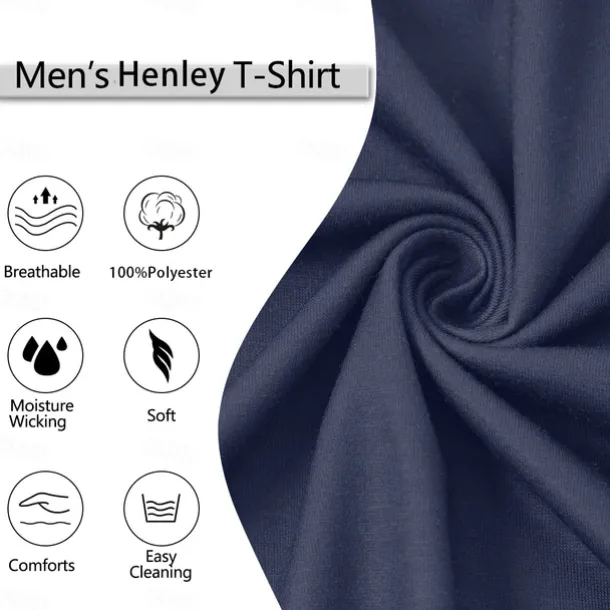 Men's Graphic Letter Henley Shirt Tee Short Sleeve 3D Print Vintage Fashion Designer Outdoor Casual Daily Summer Blue 3# Blue 2# Blue 1# Navy Blue Royal Blue Henley Henley T-Shirt