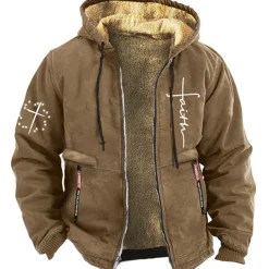 Men's Graphic Letter Long Sleeve Sweatshirts Hooded Basic Casual Sports & Outdoor Sports Winter Blue Brown Gray Clothing Apparel Designer Hot Stamping S M L XL XXL 3XL