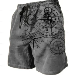 Men's Graphic Letter Motorcycle Shorts Summer Shorts Beach Shorts Mid Waist Streetwear Hawaiian Designer Casual Daily Holiday Drawstring Elastic Waist 3D Print Designer Clothing Apparel