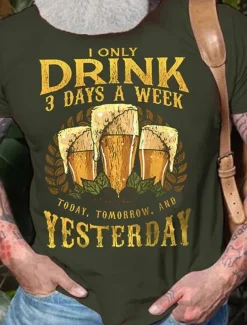 Men's Graphic Letter T Shirt Tee 100% Cotton Short Sleeve Graphic Shirt Black Wine Red Comfortable Tee Vacation Daily Wear Fashion Designer Clothing