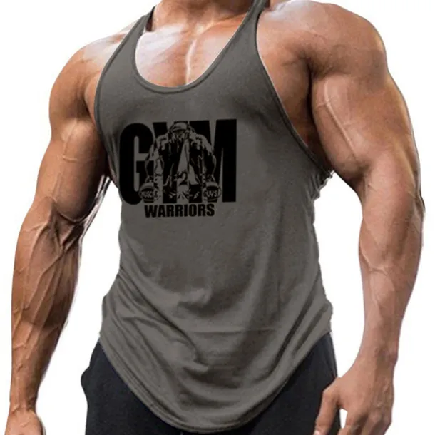 Men's Graphic Letter Tank Top Vest Top Undershirt Racer Back Tank Top Sleeveless T shirt U Neck Shirt Fashion Muscle Workout Vacation Sport Daily Black White Yellow Summer Clothing Apparel M L XL XXL