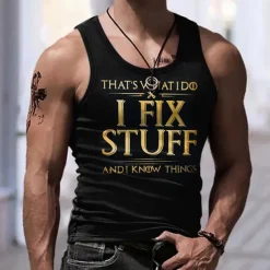 Men's Graphic Letter Vest Top Sleeveless T Shirt for Men Sleeveless T shirt 3D Print Crew Neck Shirt Fashion Designer Muscle Daily Sports Running Black & Yellow Black White Spring & Summer Clothing