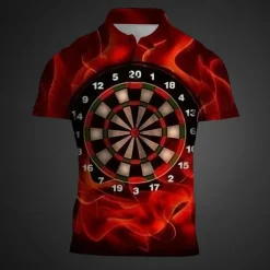 Men's Graphic Polo Shirts Golf Shirt Short Sleeve Polo Shirts Collared Shirts Casual Vacation Wear Rave Wear Party Outfits Buttons 3D Print Summer Yellow Red Navy Blue