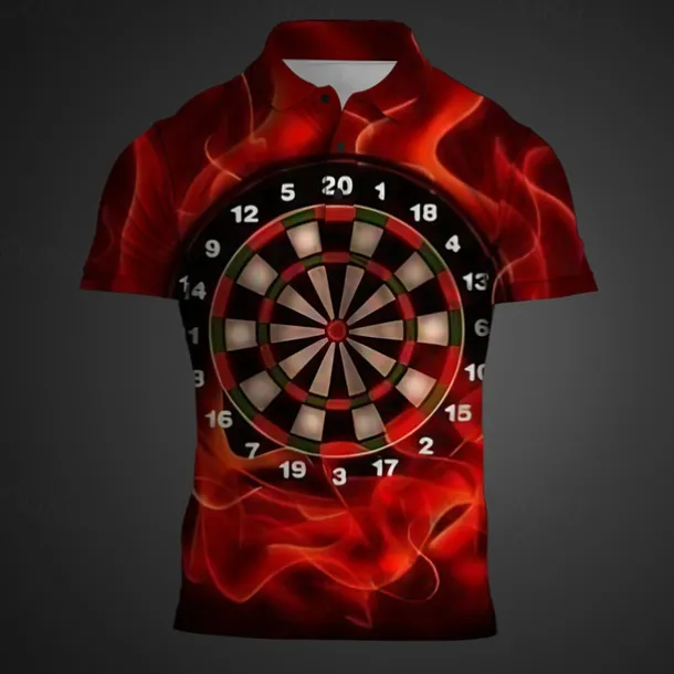 Men's Graphic Polo Shirts Golf Shirt Short Sleeve Polo Shirts Collared Shirts Casual Vacation Wear Rave Wear Party Outfits Buttons 3D Print Summer Yellow Red Navy Blue